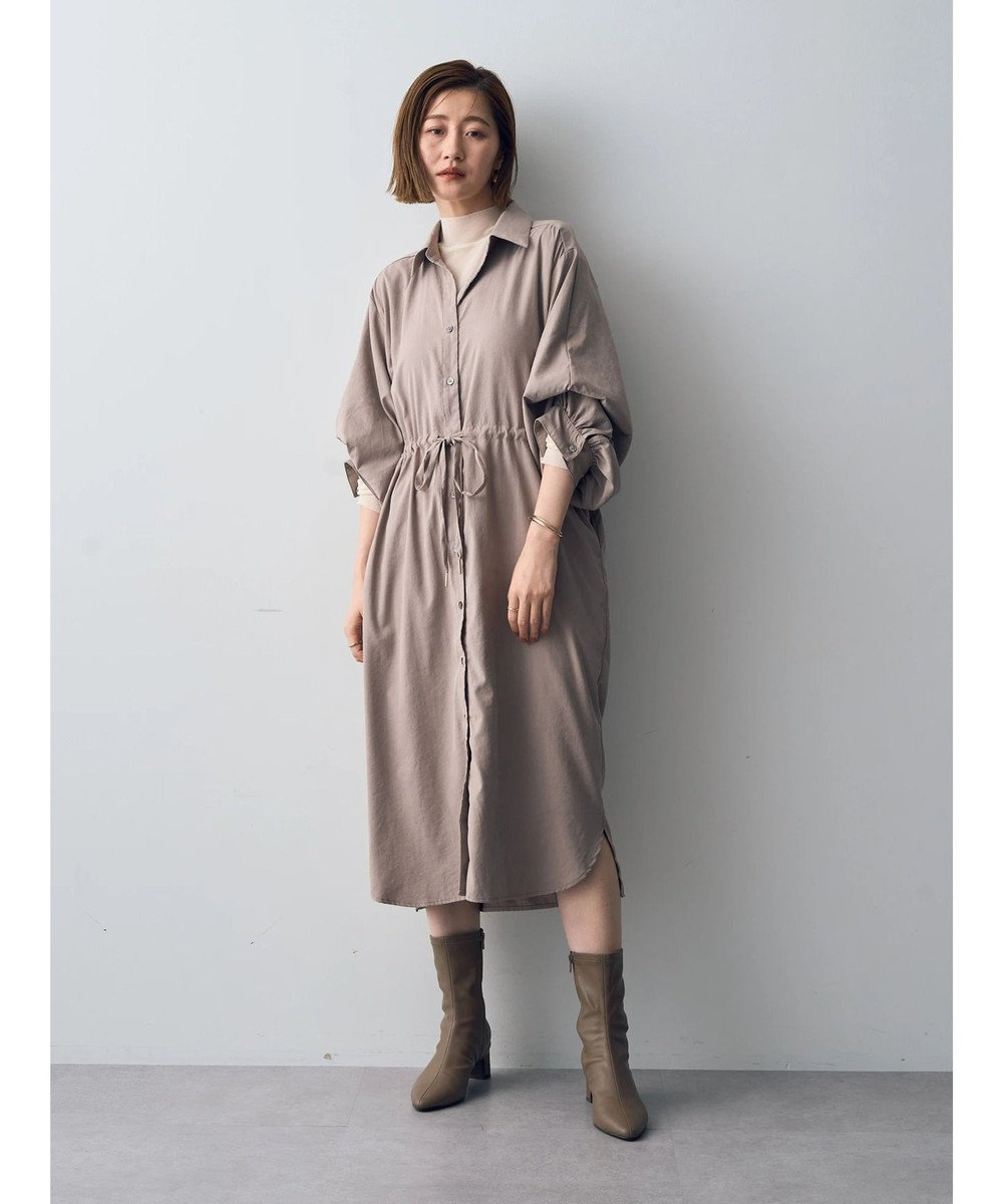 YECCA VECCA 2way袖バルーンワンピース Beige