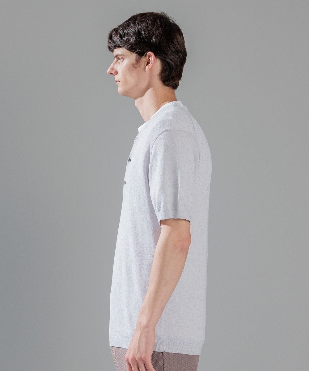 JOSEPH HOMME リネンナイロンプレーン　半袖ヘンリーネックニット 