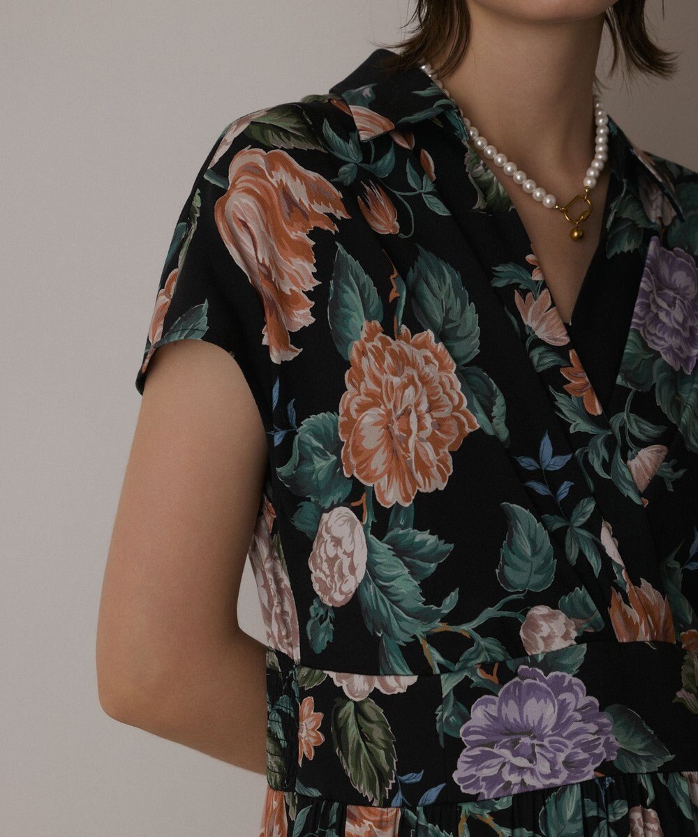 GRACE CONTINENTAL アンティークフラワープリントワンピース 