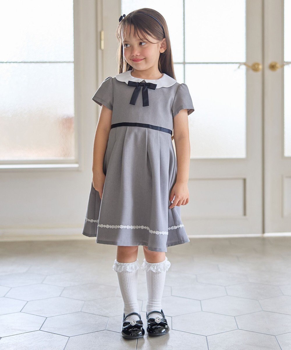 ANY KIDS 【2点セット】ノーカラー ボレロジャケット+襟付き ワンピース 