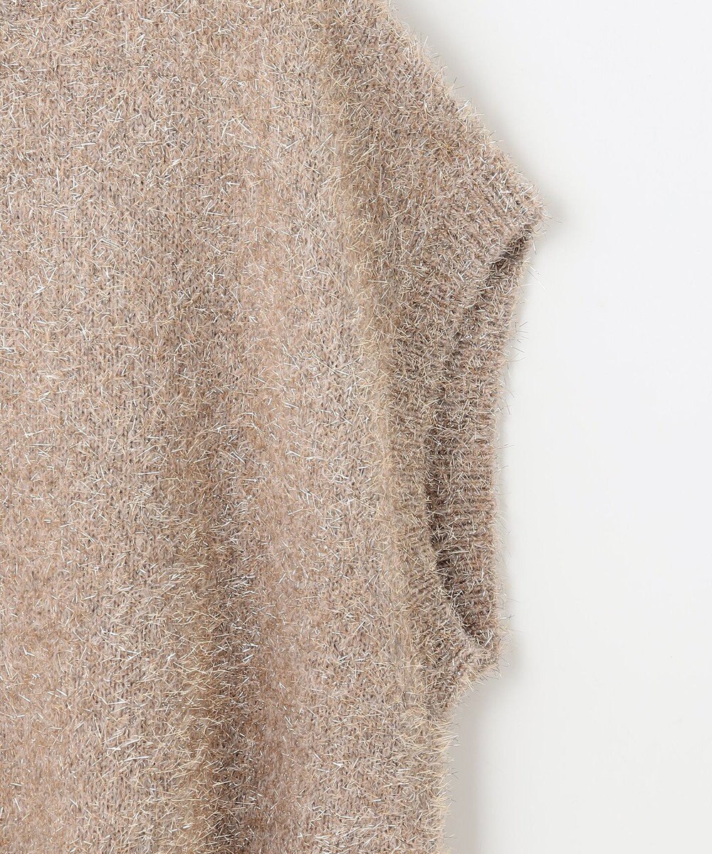 自由区 L 【洗える】フェザーラメ ベスト 