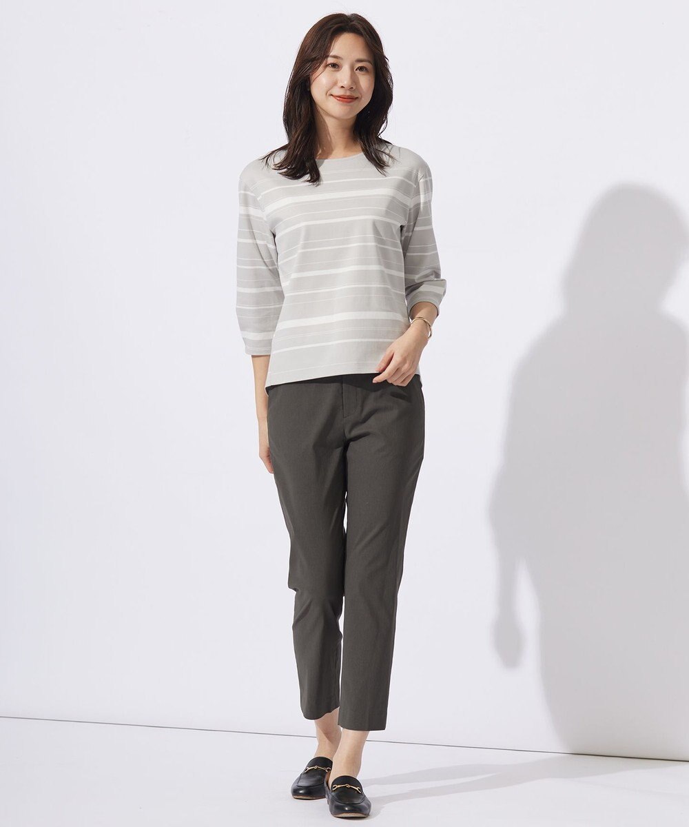 J.PRESS LADIES 【WEB限定カラーあり・洗える】セルロースリネンストレッチ テーパード パンツ 