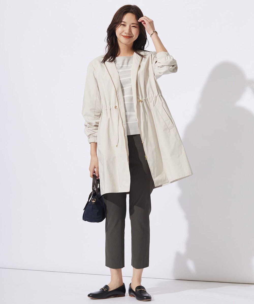 J.PRESS LADIES 【WEB限定カラーあり・洗える】セルロースリネンストレッチ テーパード パンツ 