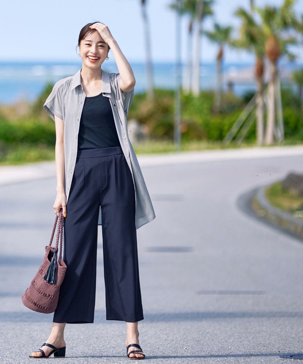 Tiaclasse 【新色追加・洗える】ストレートワイドパンツ 