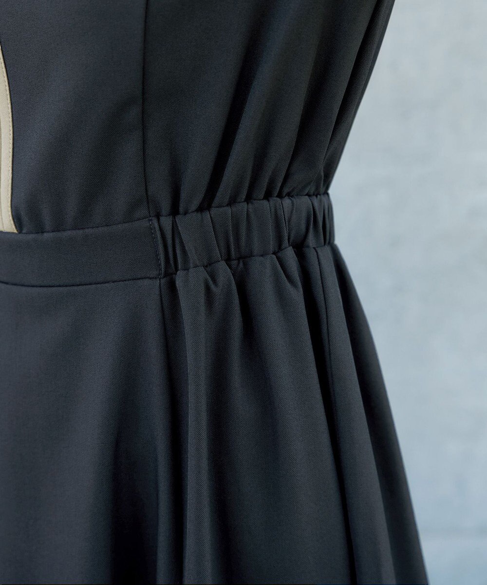 Tiaclasse L 配色フレアワンピース 