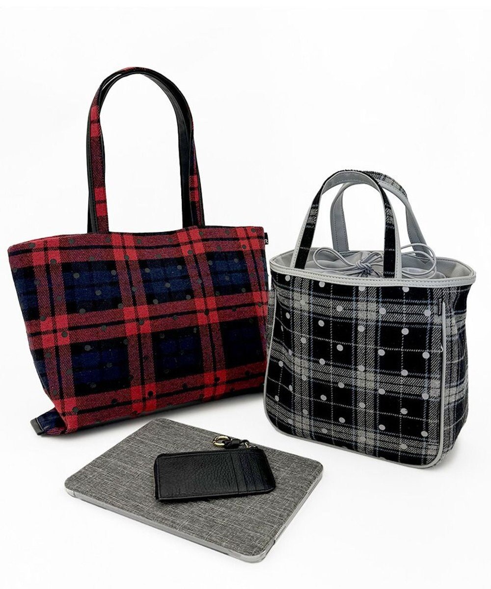 ROOTOTE 1344【フェルト生地】LT.スクエア.ドットチェック-A 