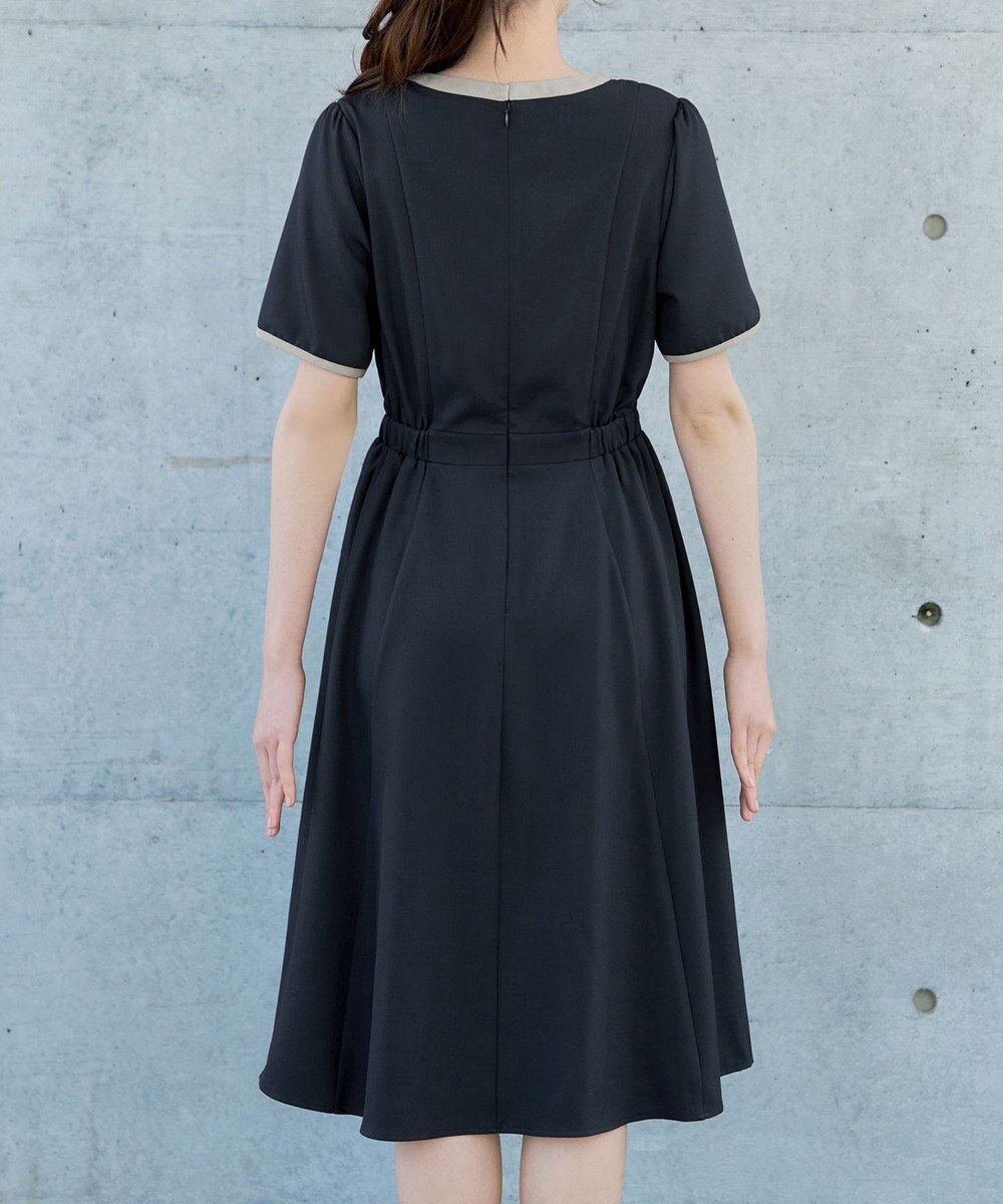 Tiaclasse L 配色フレアワンピース 