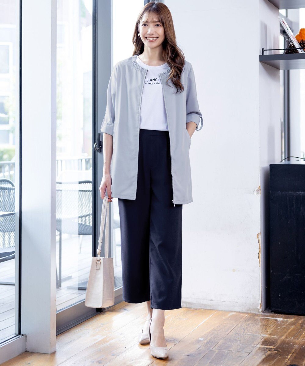 Tiaclasse 【新色追加・洗える】ストレートワイドパンツ 