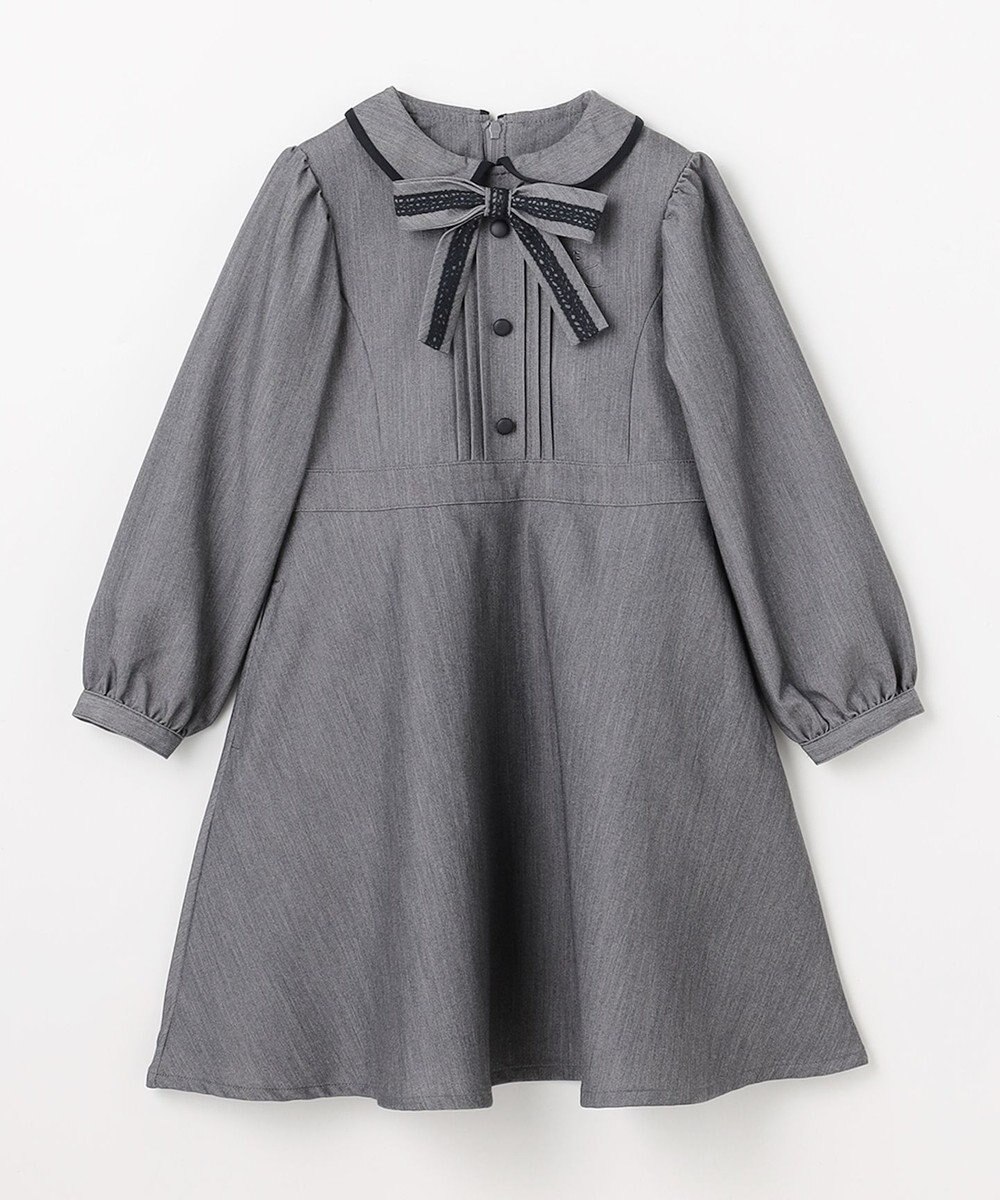 組曲 KIDS 【110-140㎝】 クラシカルグレーワンピース 