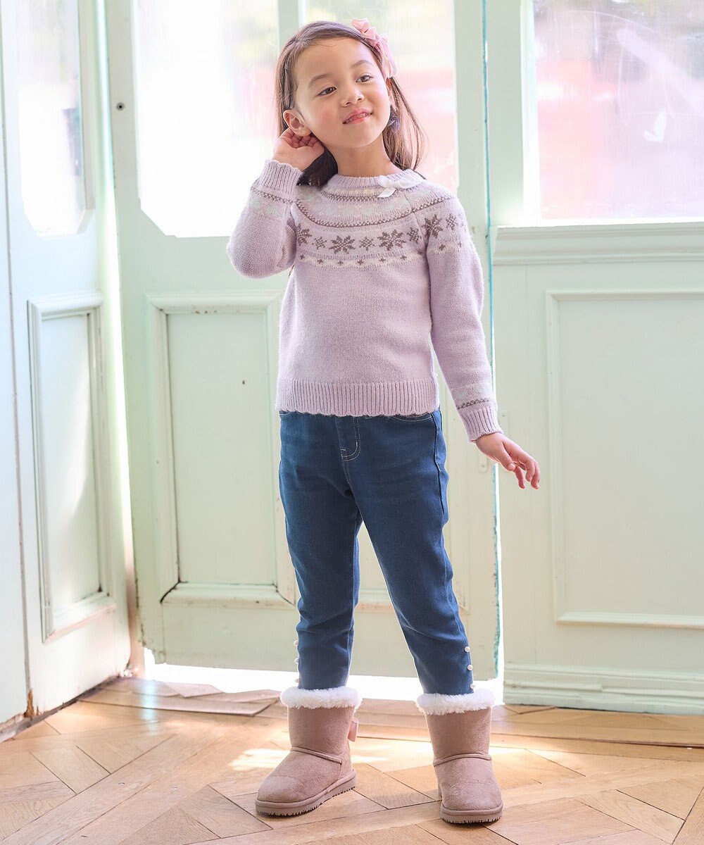 ANY KIDS ノルディック柄 ニット 