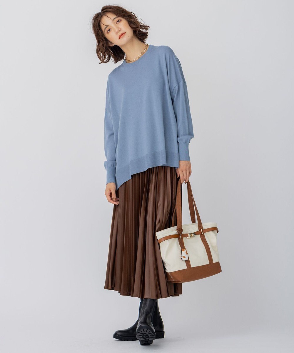 23区 【12色展開/新色追加】ウーステッドウール ビッグシルエット ニット 