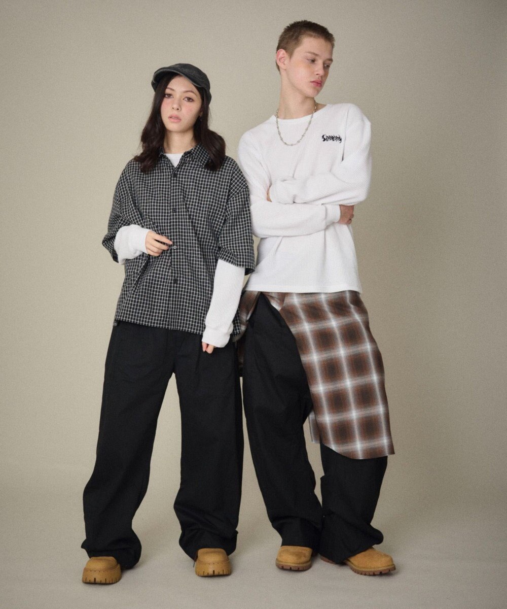 WEGO 【ユニセックス着用ITEM】ステッチカラーチノパンツ 