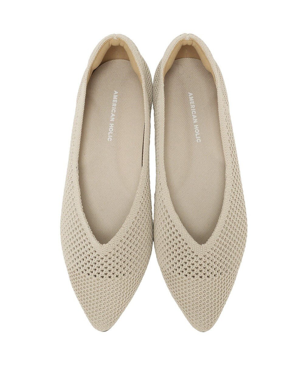 AMERICAN HOLIC 【整履き】メッシュニットフラットパンプス 