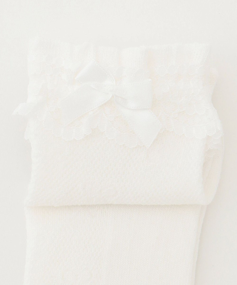 ANY KIDS 【日本製】レース ラメ ショート ソックス 