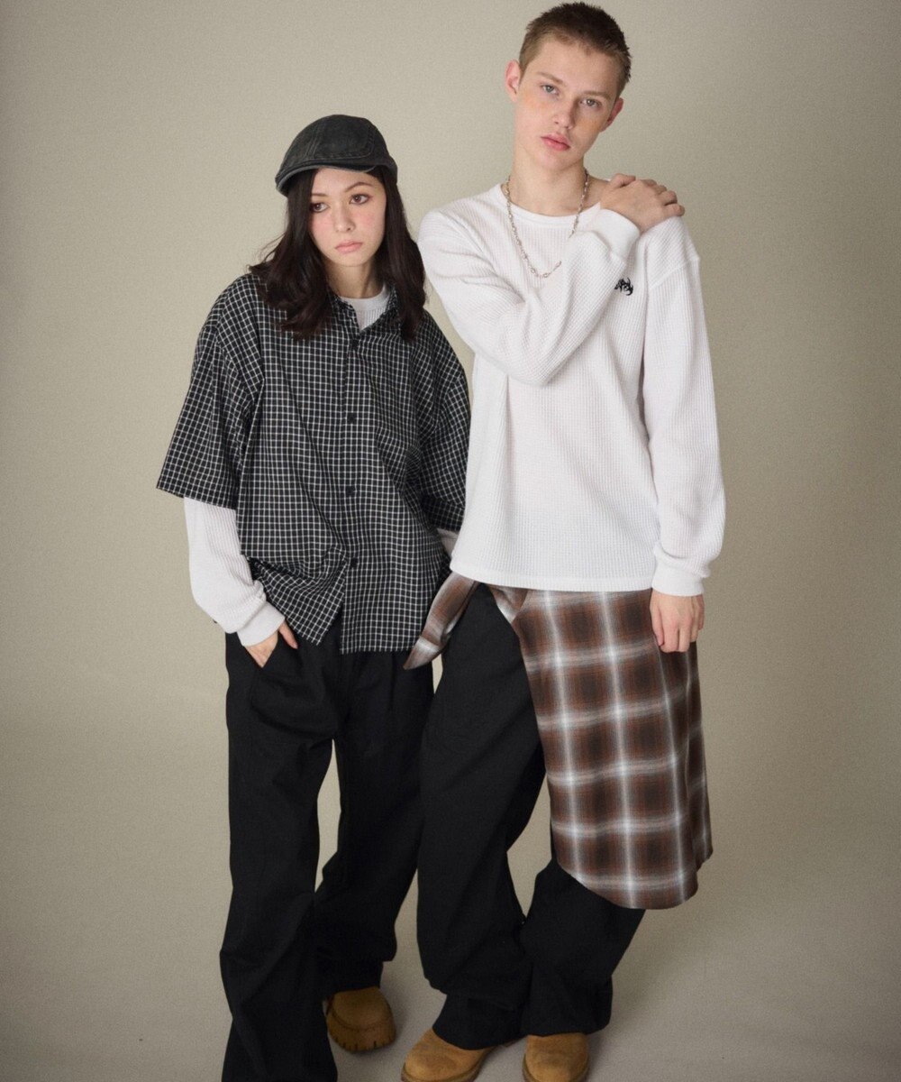 WEGO 【ユニセックス着用ITEM】ステッチカラーチノパンツ 