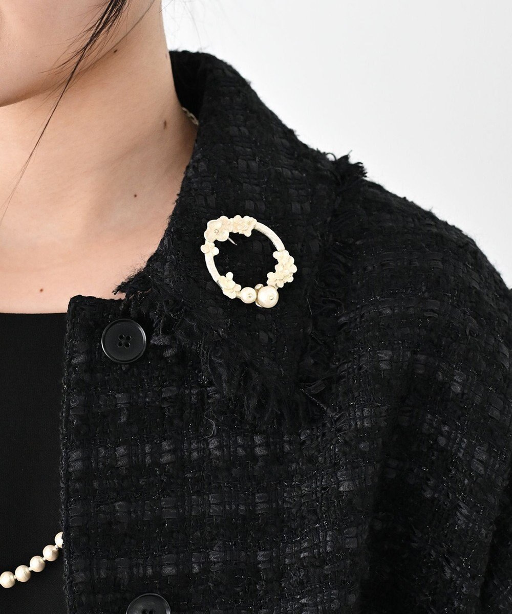 Pisceans フローラル&コットンパールブローチ 