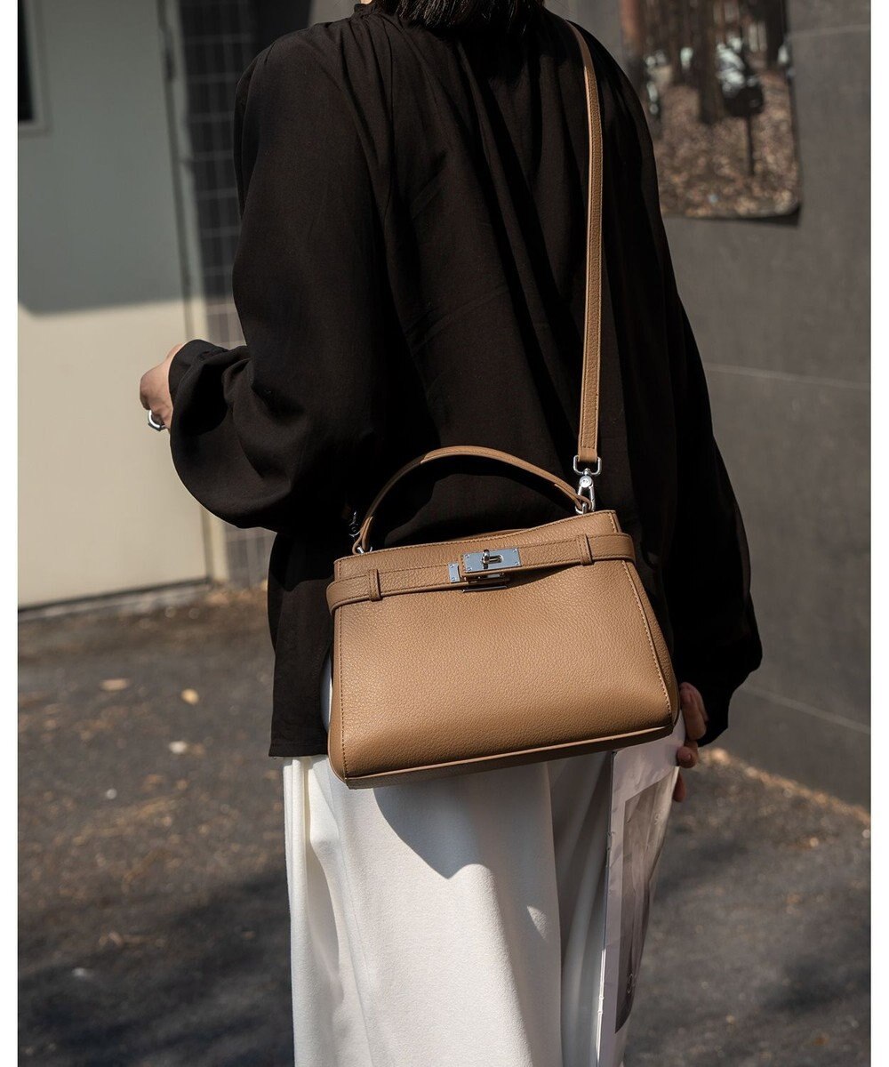 style code [Lyrss/リルス] 牛革 クラシック フラップ レザー ハンドバッグ 
