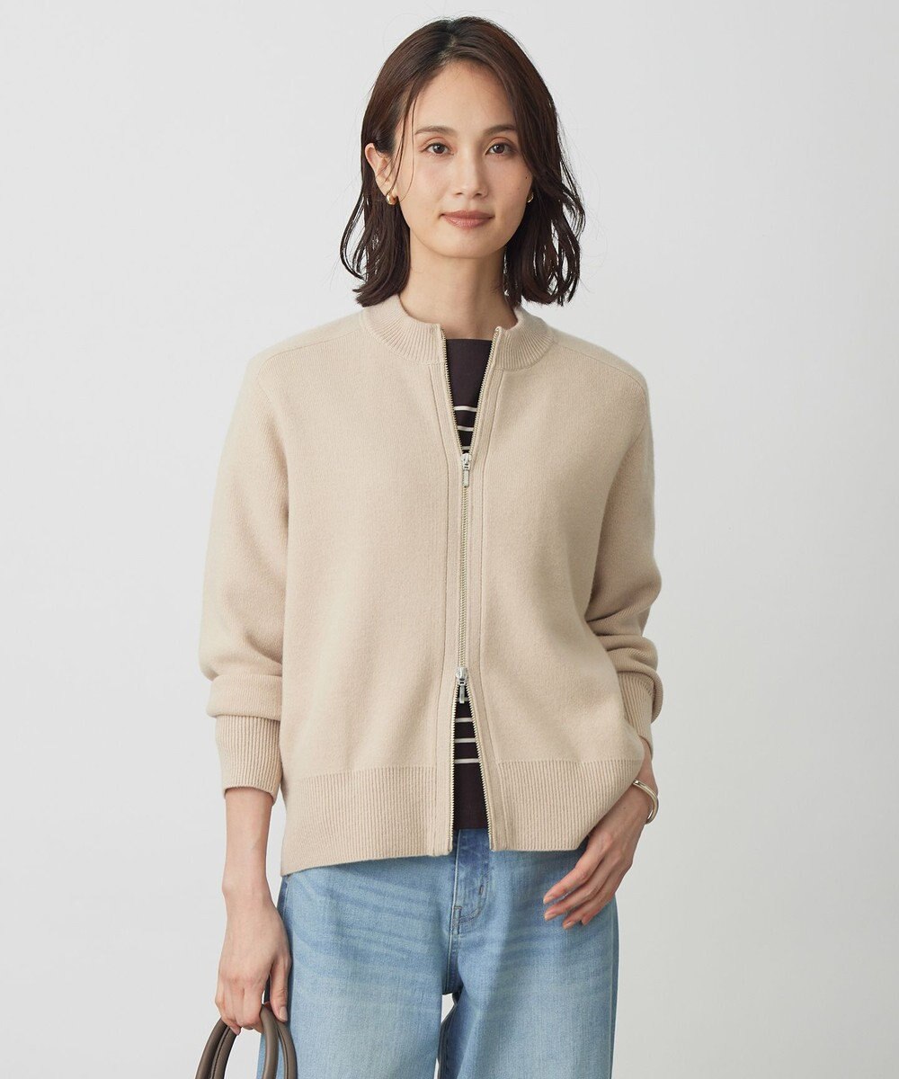 J.PRESS LADIES L CAT ジップアップ ブルゾン ニット 