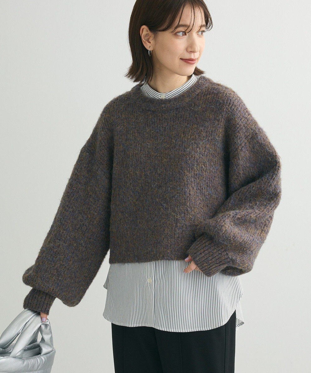 Green Parks ・ＥＬＥＮＣＡＲＥ　ＤＵＥ　ミックスシャギーニット 