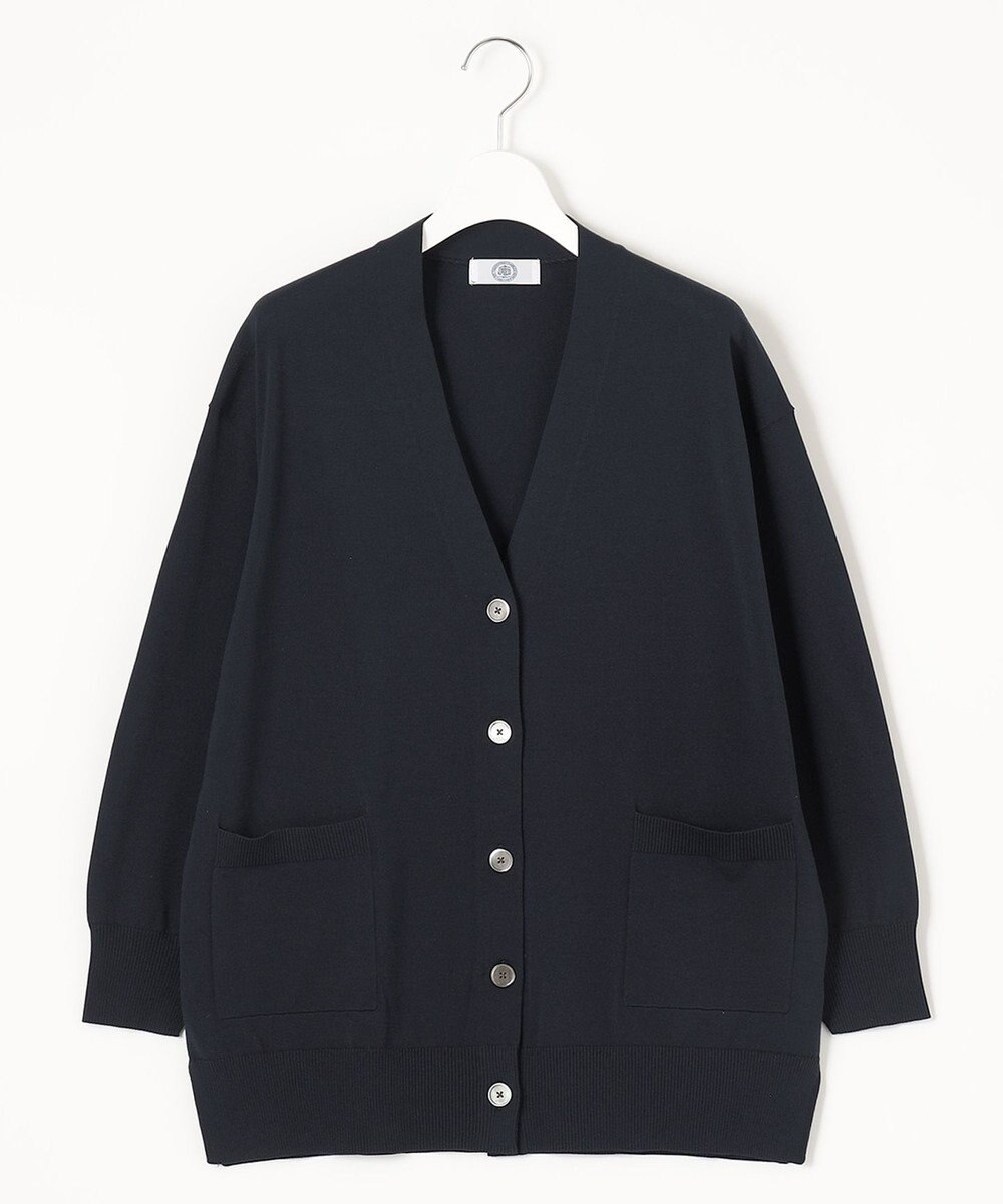 J.PRESS LADIES S 【洗える】 Co/Peライト Vネック ロング カーディガン 