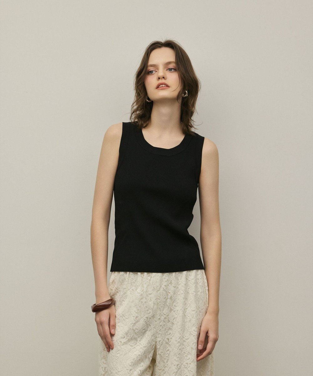GRACE CONTINENTAL リブニットタンクトップ 