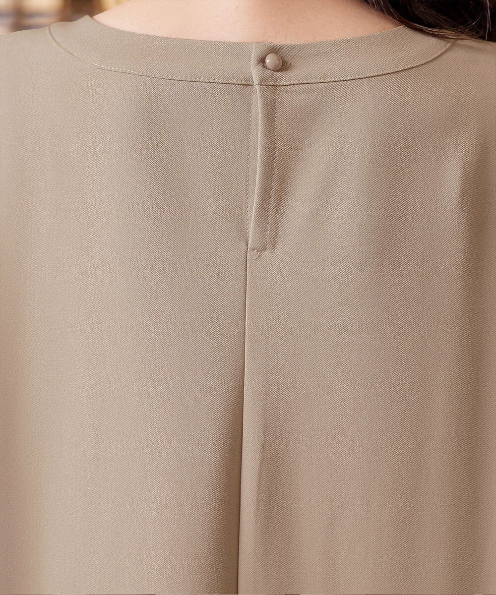 Tiaclasse L 【洗える】パフ袖ピンタックロングワンピース 