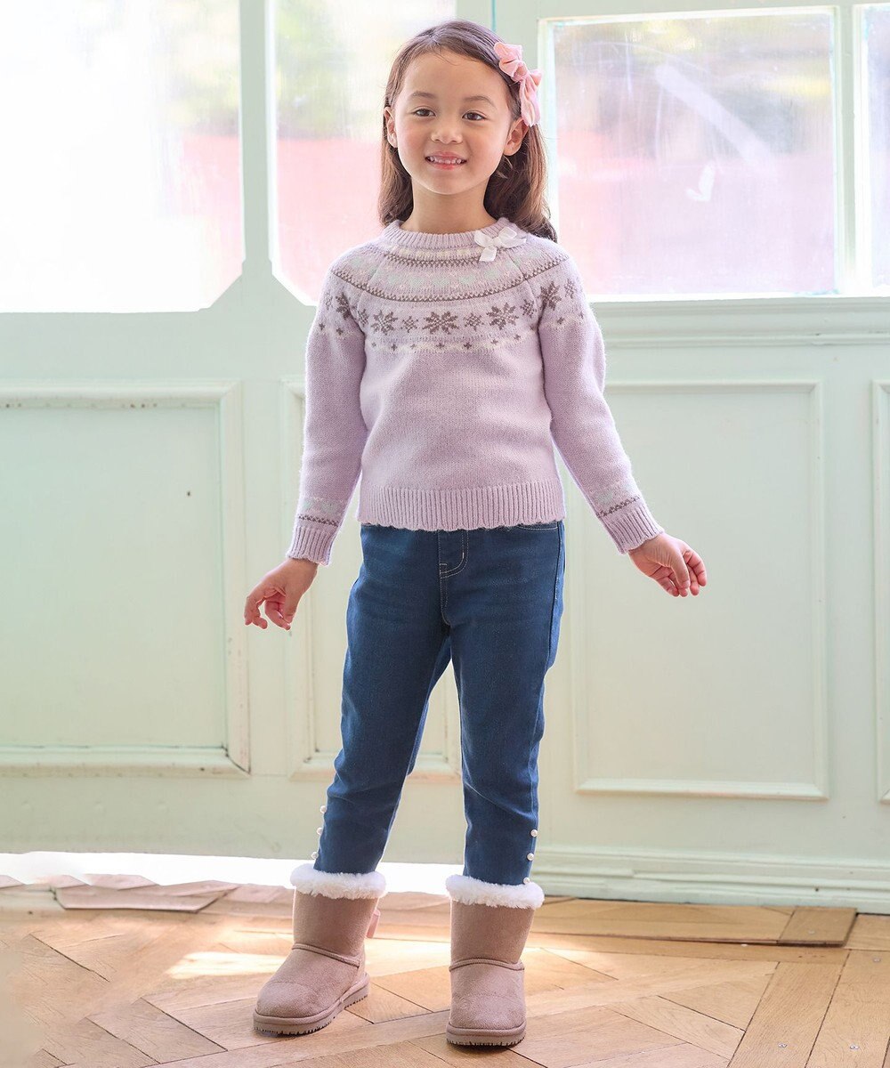 ANY KIDS ノルディック柄 ニット 