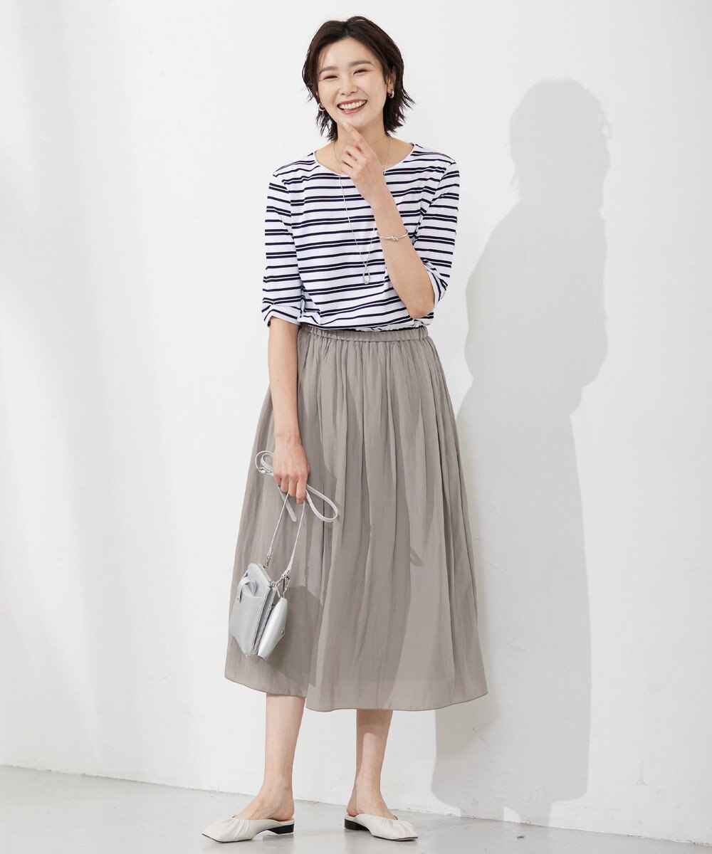 J.PRESS LADIES 【洗える】 Dyed Dechine Air Flow スカート 