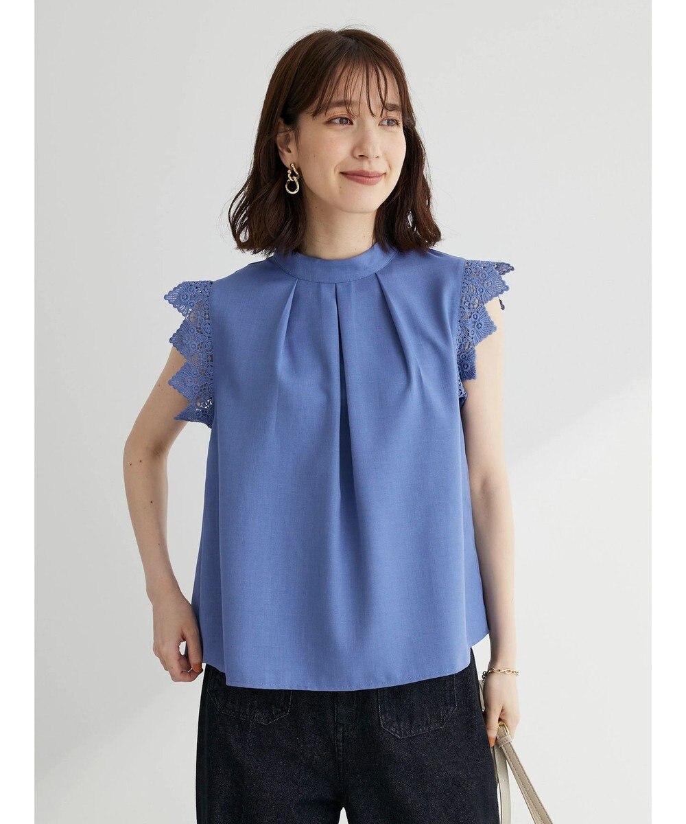 Green Parks ・ＥＬＥＮＣＡＲＥ　ＤＵＥ　リネンライクレースブラウス 
