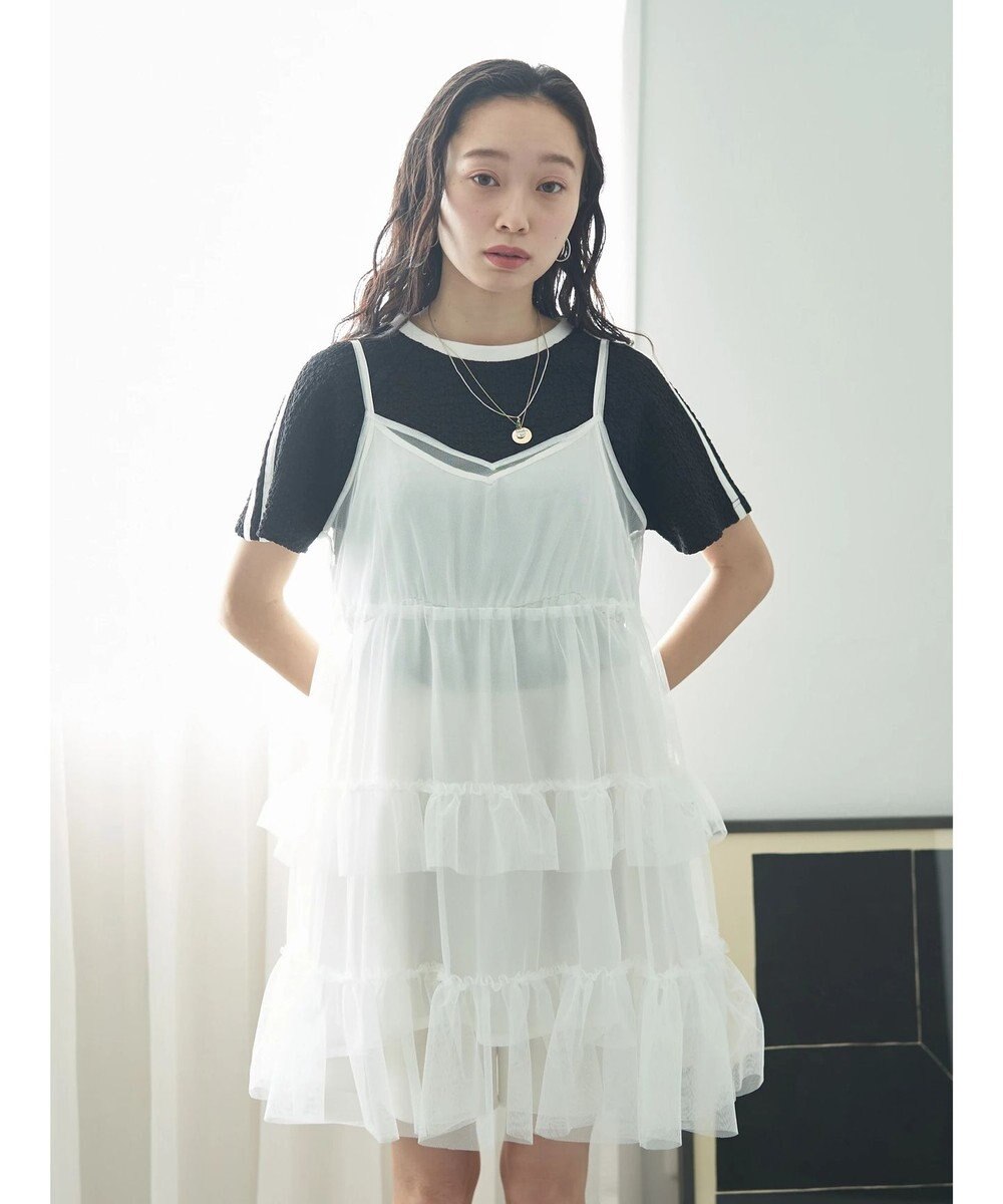 earth music&ecology チュールミニキャミワンピース 