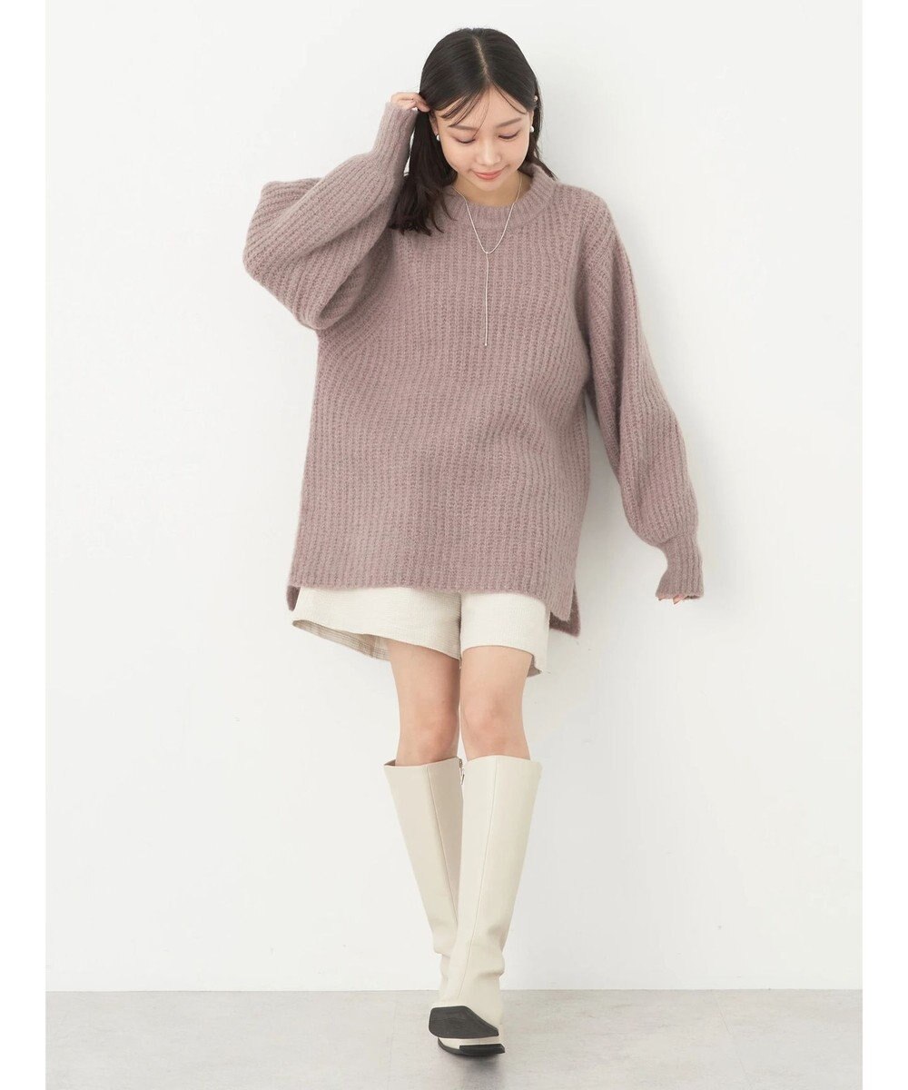 earth music&ecology フワフワＭＩＸヤーンチュニック 