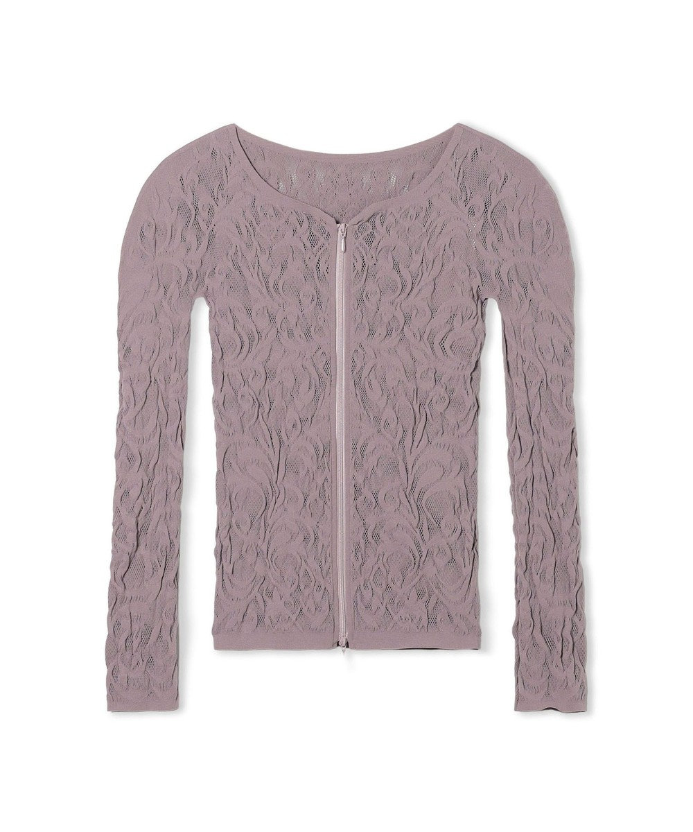 Chacott 【ノーソーイングニット】バレリーナネックジップトップ 