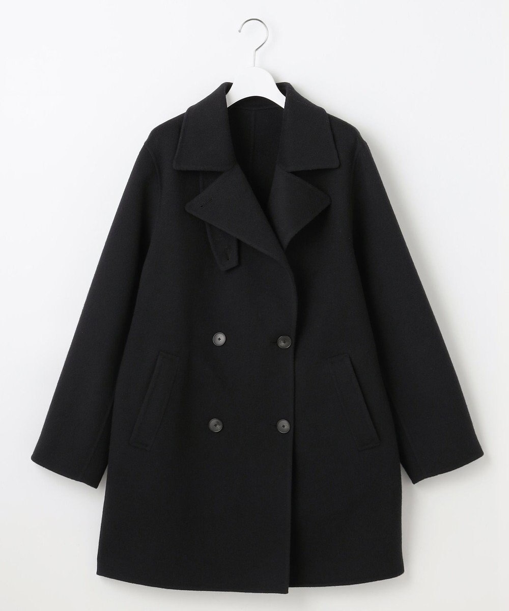 自由区 S ウールリバーダブルブレストコート 