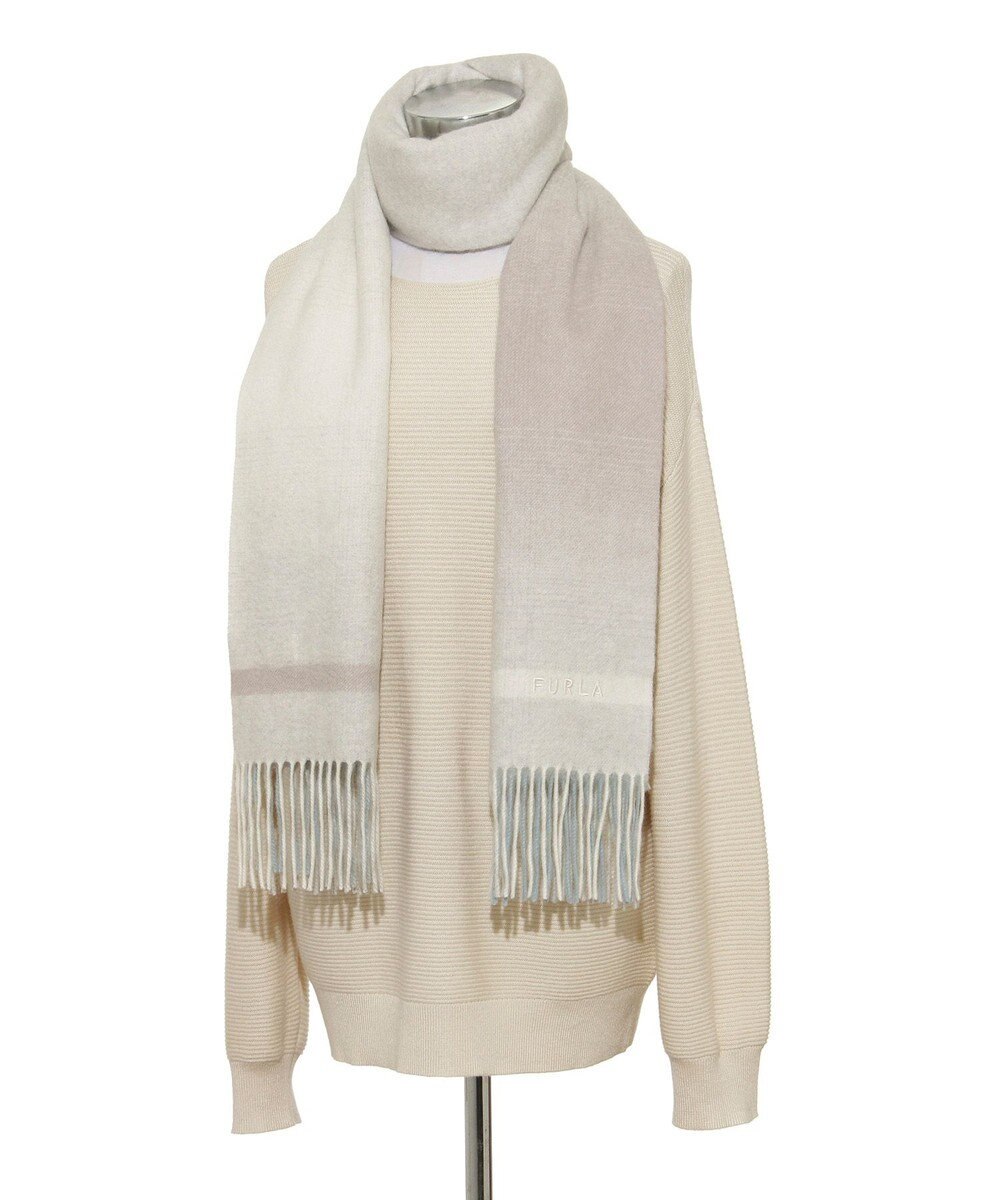 MOONBAT FURLA(フルラ）カシミヤ100％ カラーブロック オンブレー ストール 