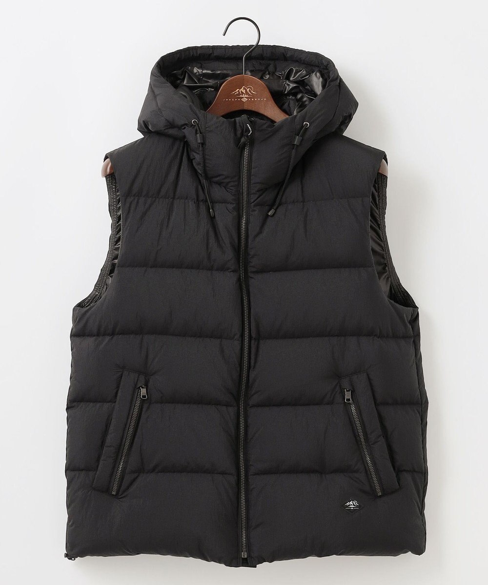 JOSEPH ABBOUD MOUNTAIN 【サステナブル/軽量/8ポケット/JAPANファブリック】ライトナイロンワッシャー アウトドアダウンベスト 