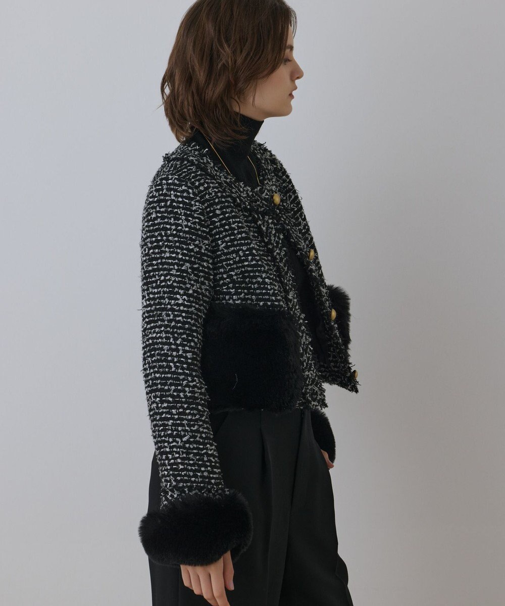 GRACE CONTINENTAL ツイードコンビジャケット 