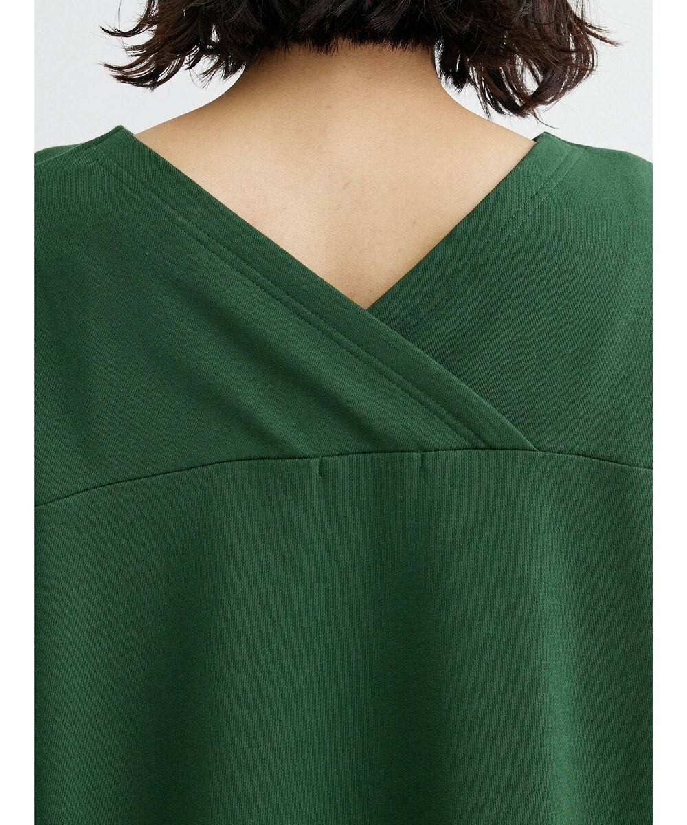 Green Parks ミニ裏毛バックカシュクール半袖チュニック 