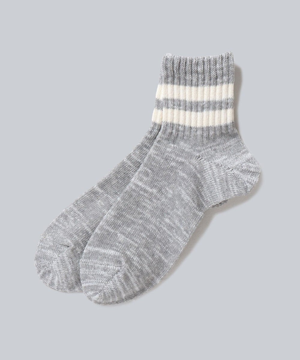 WHITE MAILS 【UNISEX】PAPER STRIPE SHORT ソックス 