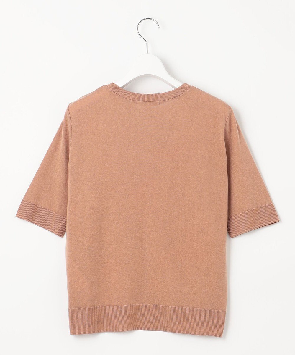 自由区 L 【アンサンブル対応・洗える】マラケシュフラワープリント半袖 ニットプルオーバー 