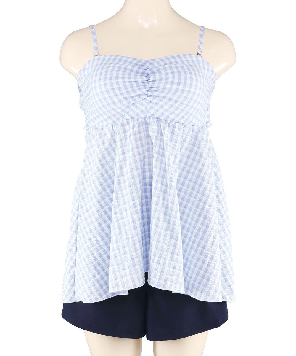 San-ai Resort（三愛水着楽園） 【WEB限定】ペプラムチェック3点セット【Beach Queen（ビーチクイーン）】 