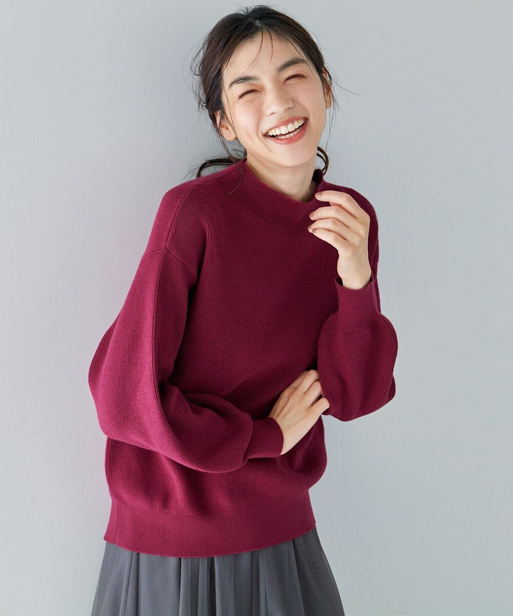 ANY 【洗濯機可能/8色展開】ソフトタッチポリエステルニット 