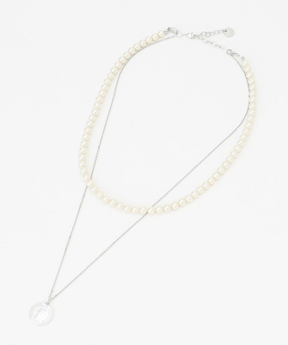 J.PRESS LADIES 【3WAY】 パールコイン 2連 ネックレス 