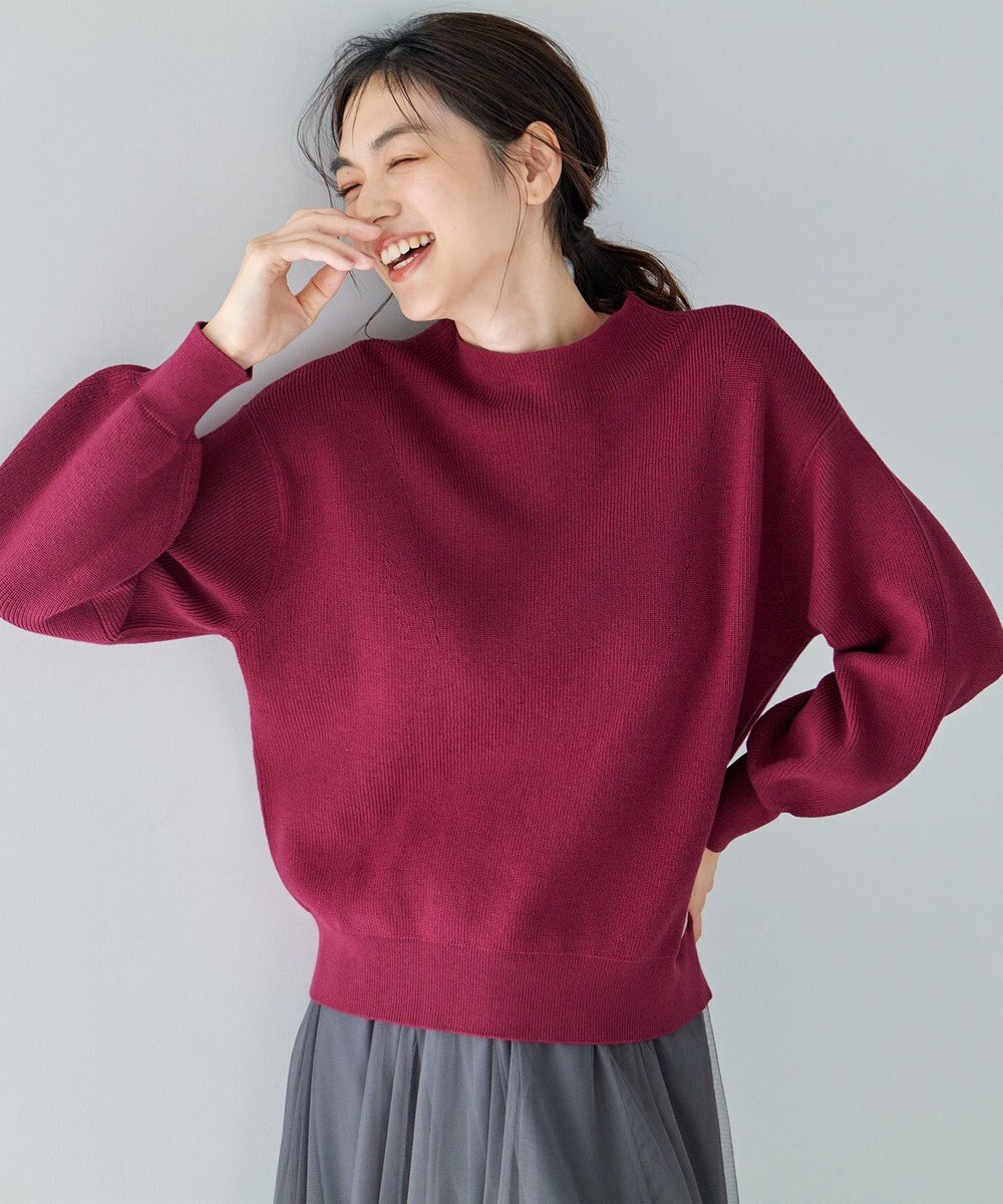 ANY 【洗濯機可能/8色展開】ソフトタッチポリエステルニット 