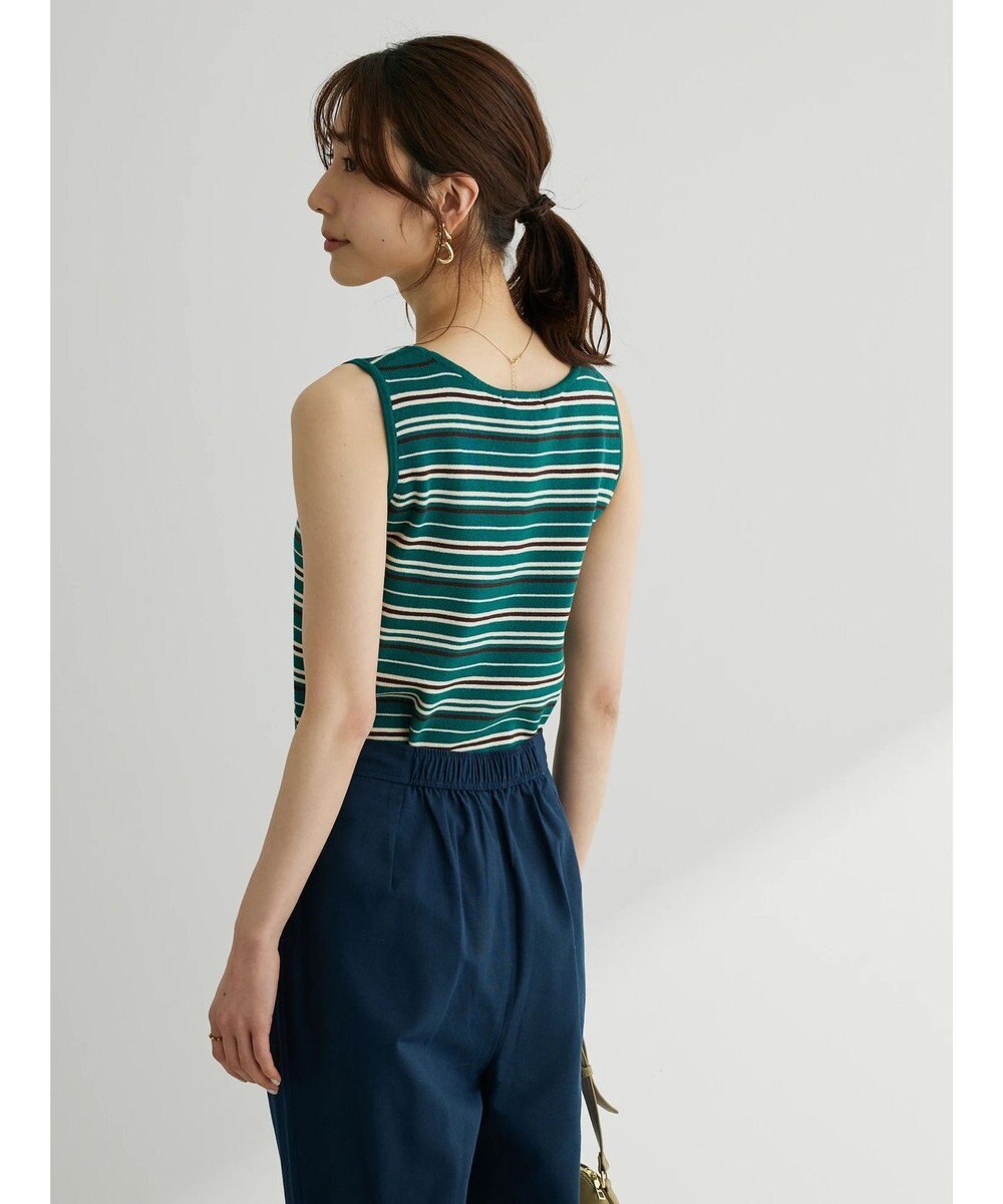 Green Parks スクエアネックニットタンクトップ 