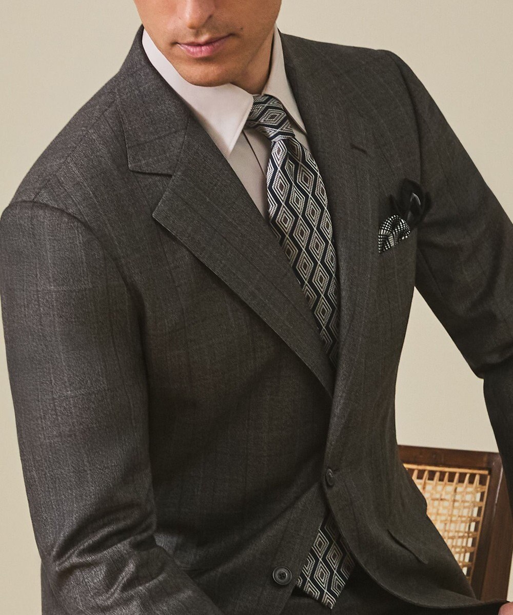 GOTAIRIKU GOTAIRIKU別注【日本製】シルク ネクタイ_ダイヤ柄 