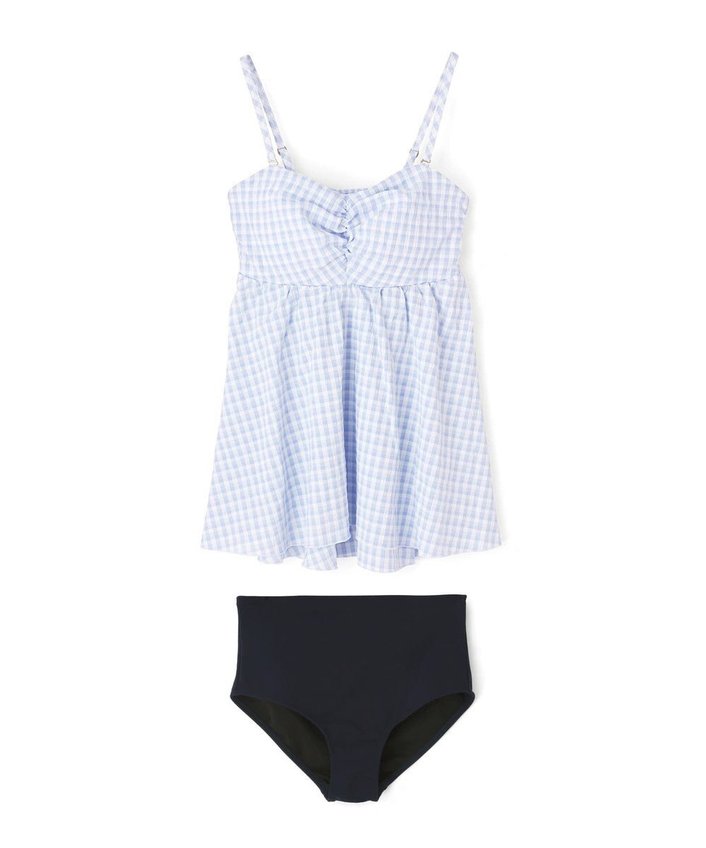 San-ai Resort（三愛水着楽園） 【WEB限定】ペプラムチェック3点セット【Beach Queen（ビーチクイーン）】 