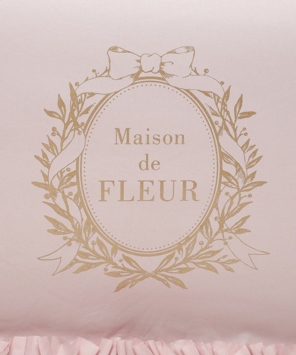 Maison de FLEUR 《晴雨兼用》遮光&UV CUT フリル折りたたみ傘 