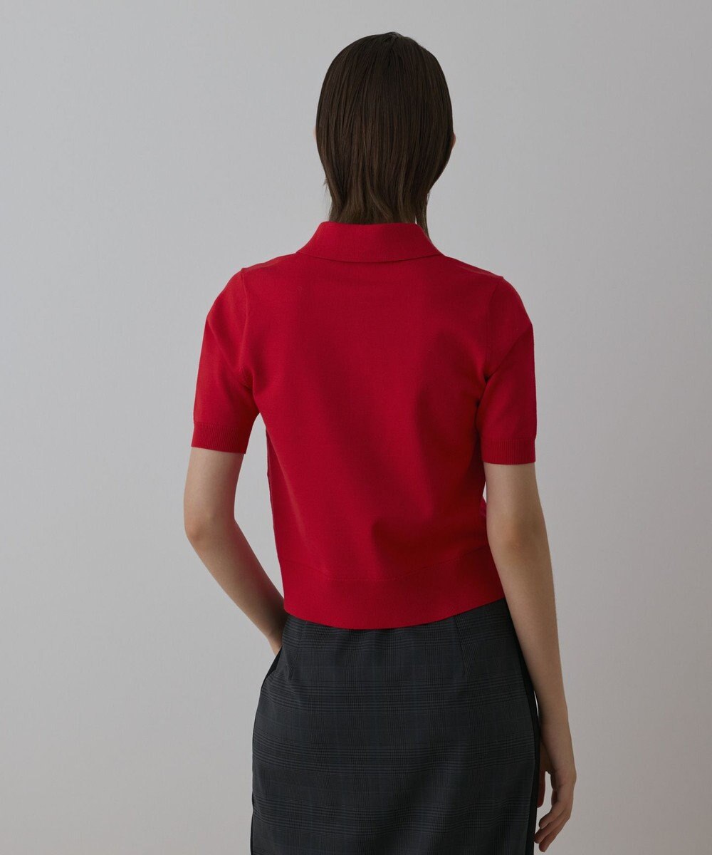 GRACE CONTINENTAL バイカラーポロニットトップ 