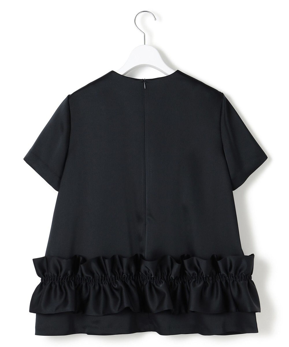 23区 【APPLAUDIR】クリアダブルサテン フリルヘム ブラウス 