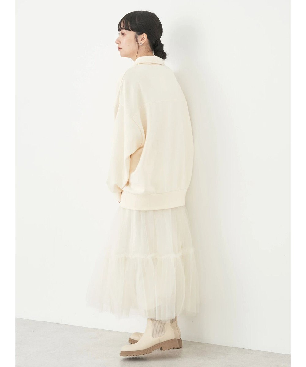 earth music&ecology ハーフジップロゴチュニック 